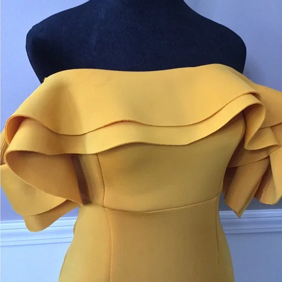 WinWin Strapless Mustard Dress - Picture 4 of 7